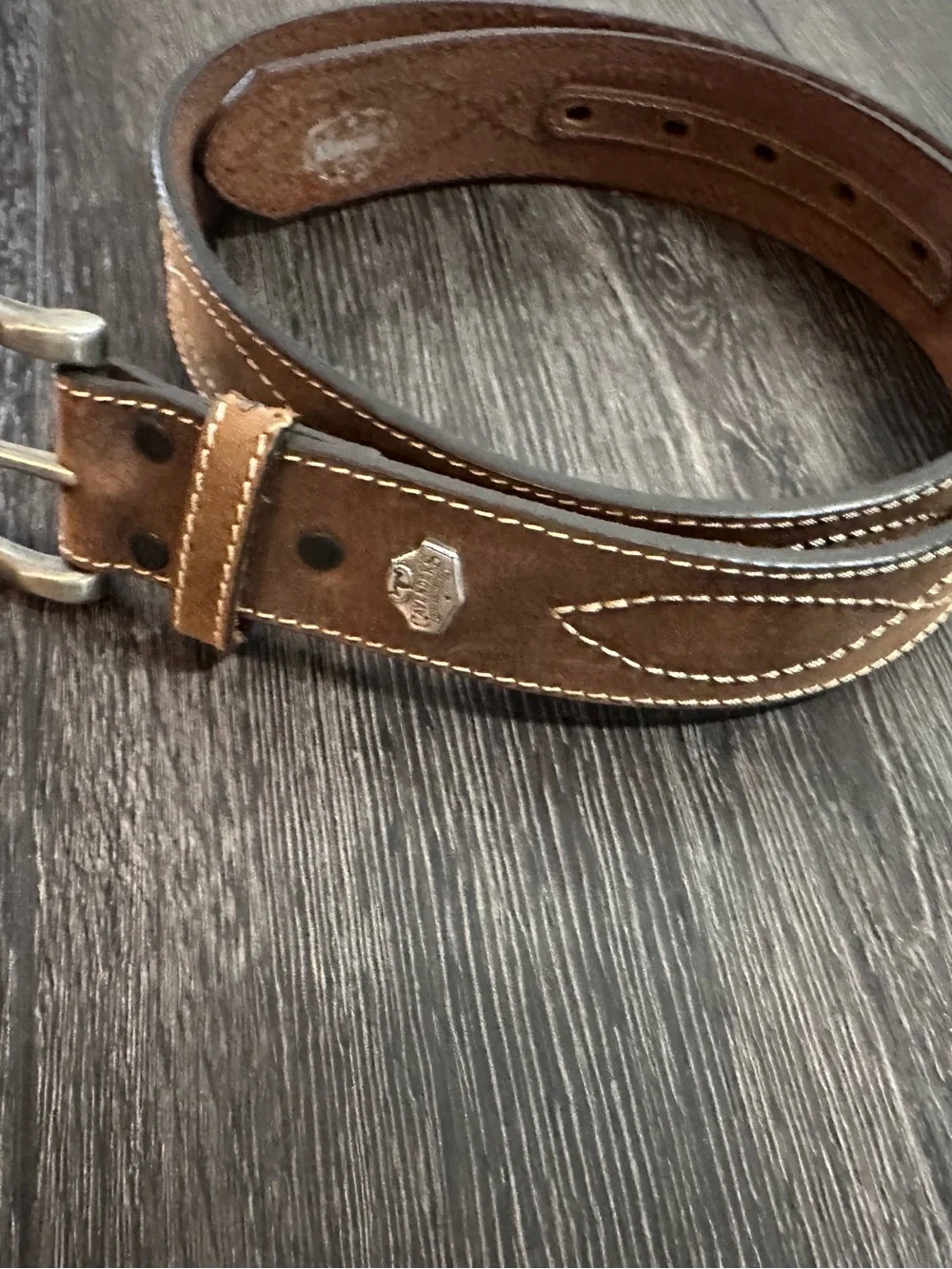 Cavenders western Brown Leather Men's Belt - size 36
